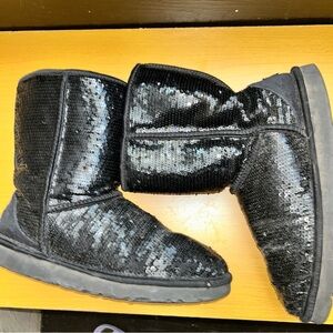 UGG Sparkling Black Sequin Boots